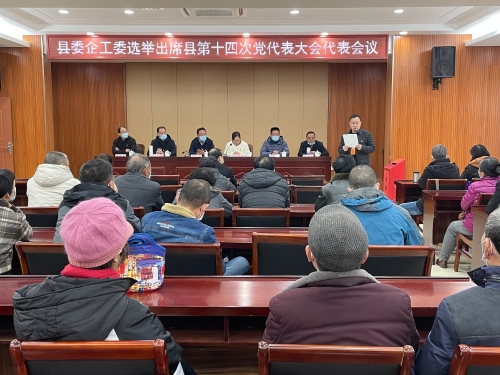 县委企工委选举出席县第十四次党代表大会代表会议胜利召开
